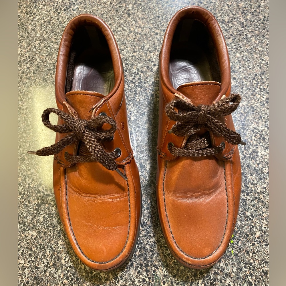 Vtg 1991 Red Wing Shoes Brown 6602 Oxford 9D Steel Toe Elec Hazard-Made in U.S.A